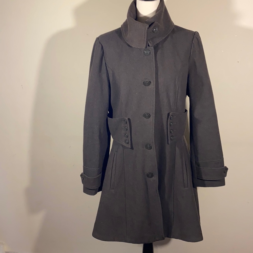 Pre loved RD Styles  green wool pea  coat size L